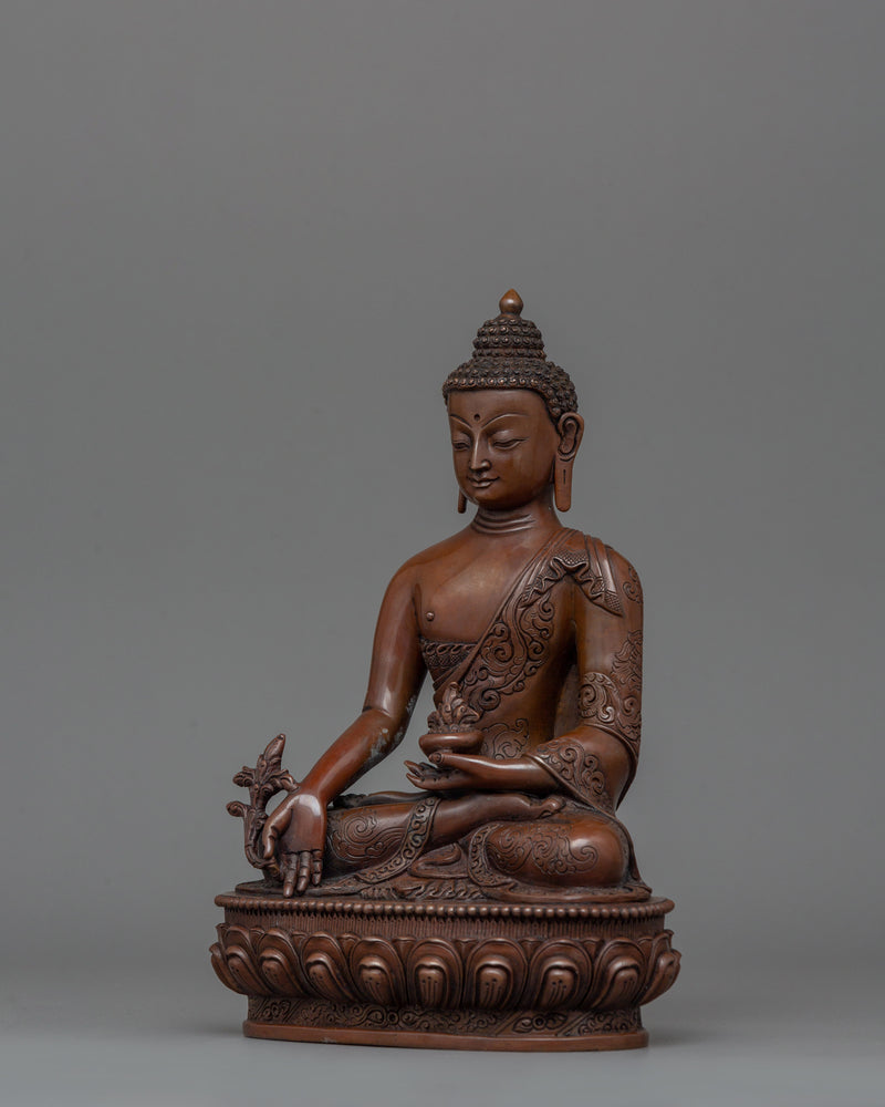 Handmade Oxidized Medicine Buddha Statue | Symbol of Healing and Serenity