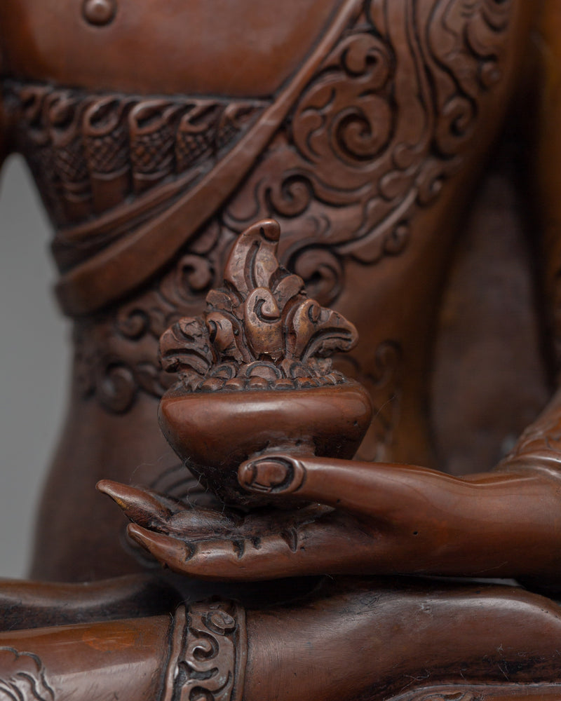 Handmade Oxidized Medicine Buddha Statue | Symbol of Healing and Serenity