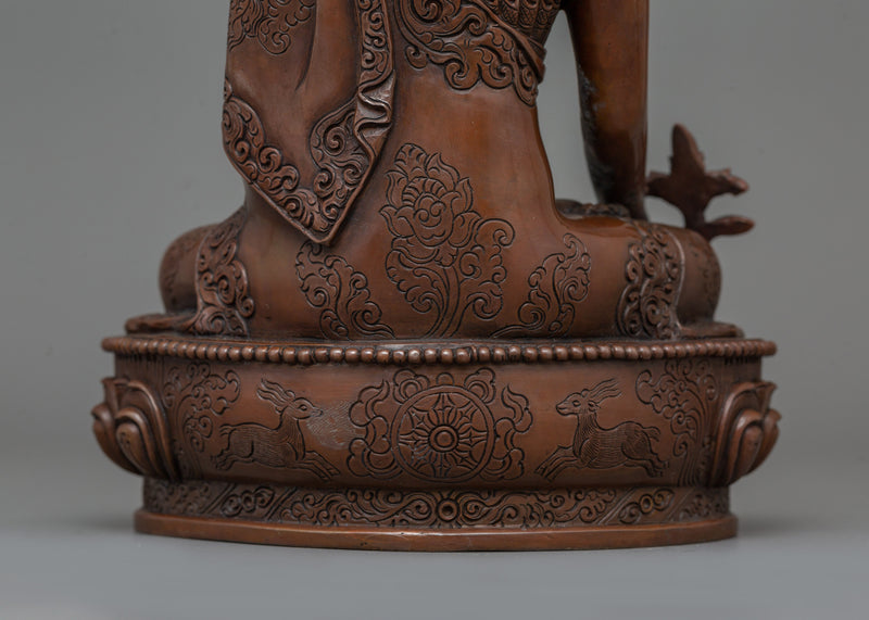 Handmade Oxidized Medicine Buddha Statue | Symbol of Healing and Serenity