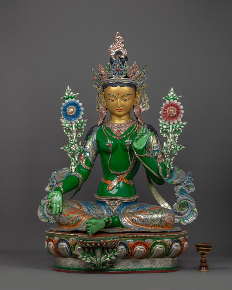 The Spiritual Compassion Deity Green Tara Statue | A Source of Healing and Liberation