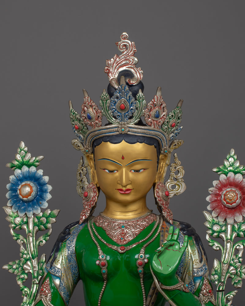 The Spiritual Compassion Deity Green Tara Statue | A Source of Healing and Liberation