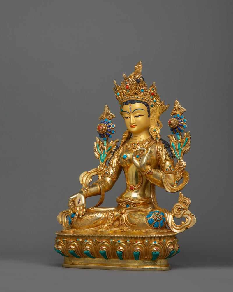 Figurine of Buddhist Deity White Tara | The Guardian of Health and Enlightenment