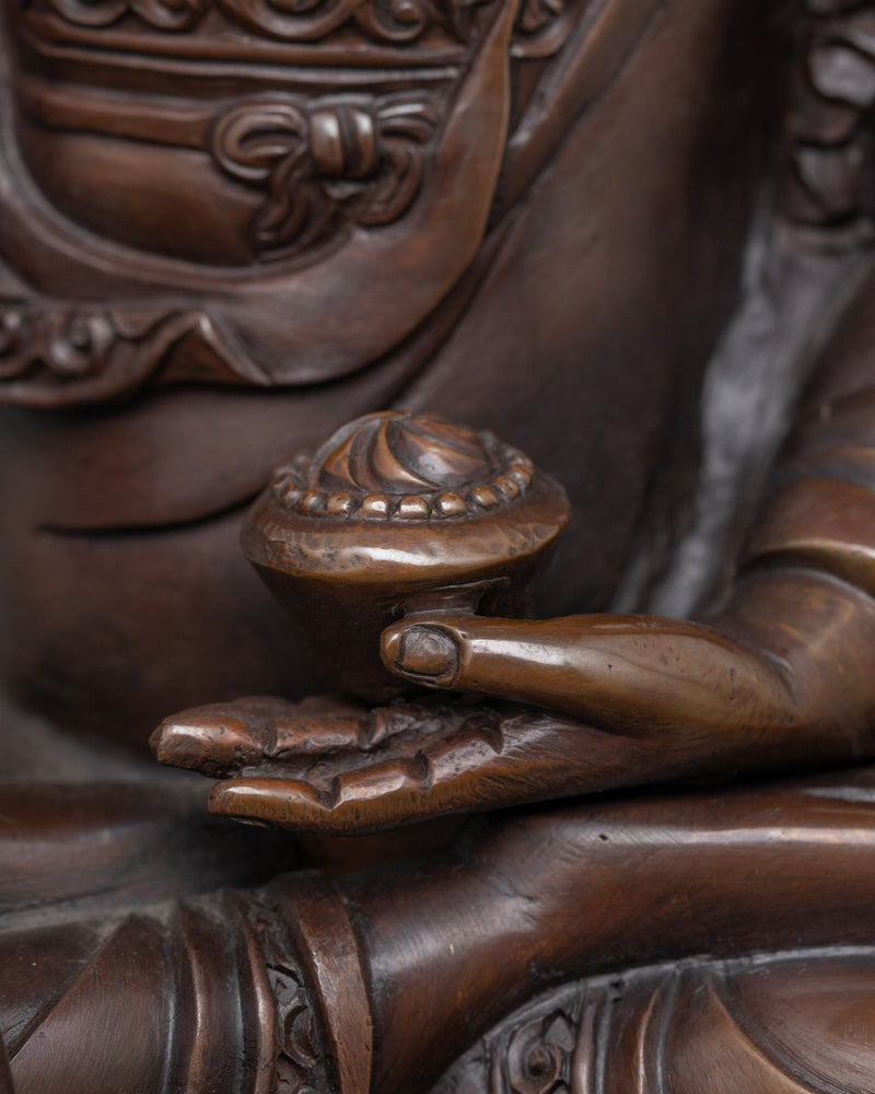 Oxidized 9.1 Inches Shakyamuni Buddha Statue | The Enlightened Teacher Sculpture