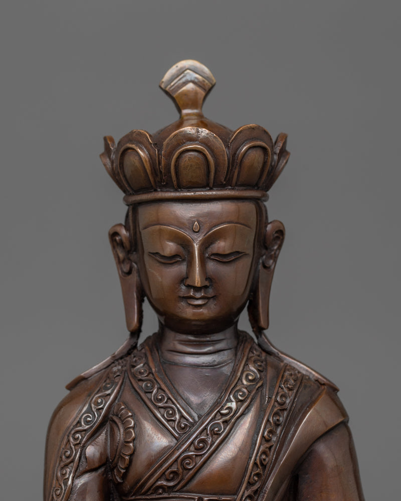 Oxidized 9.1 Inches Shakyamuni Buddha Statue | The Enlightened Teacher Sculpture