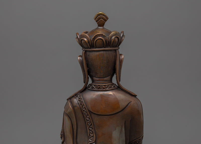 Oxidized 9.1 Inches Shakyamuni Buddha Statue | The Enlightened Teacher Sculpture