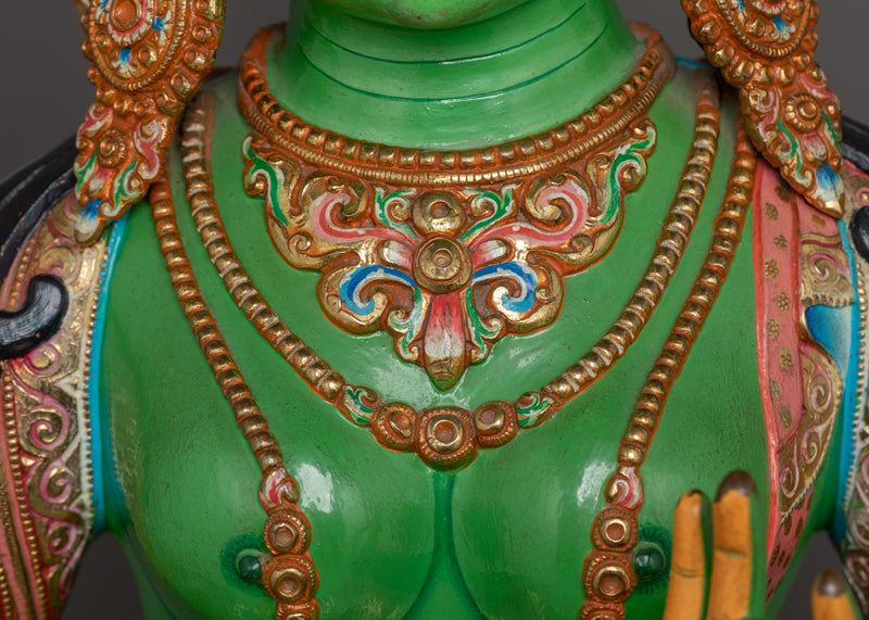 Green Tara with Beautiful Green Body |  Sacred Nepalese Artwork