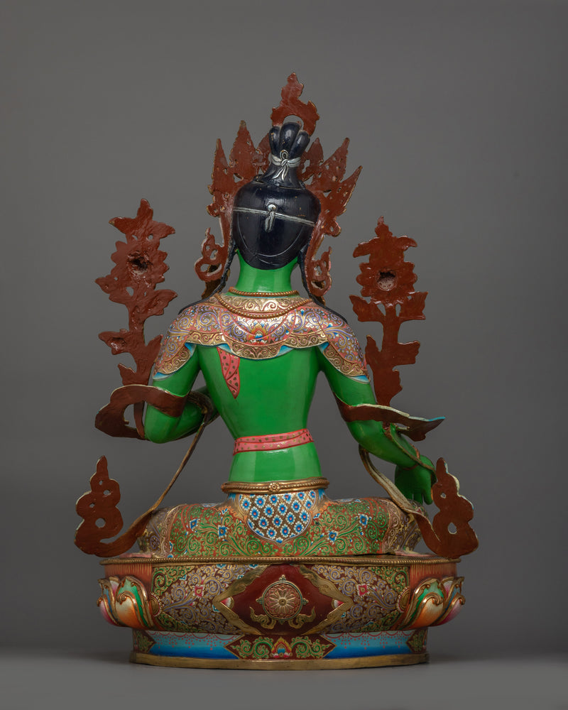 Green Tara with Beautiful Green Body |  Sacred Nepalese Artwork