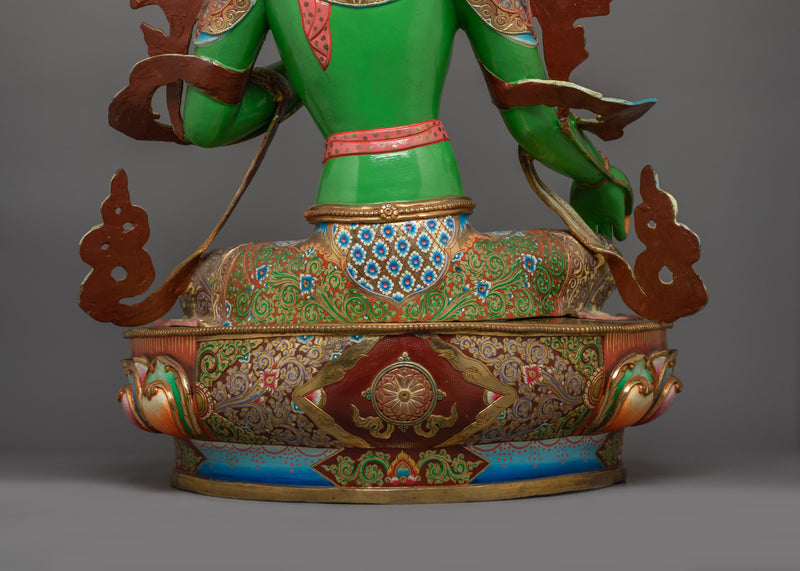 Green Tara with Beautiful Green Body |  Sacred Nepalese Artwork