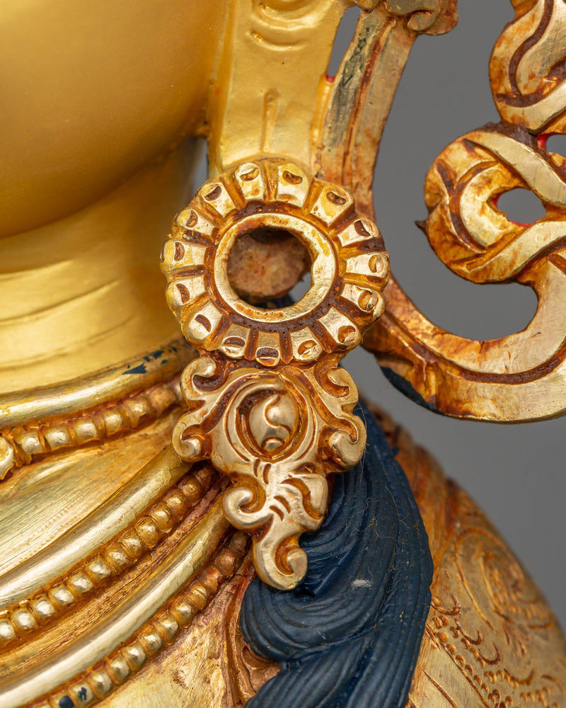 Boddhisattva Prajnaparamita Statue With Beautiful Halo | Tibetan Buddhism Artwork