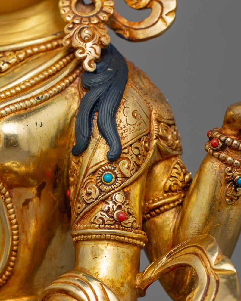 Boddhisattva Prajnaparamita Statue With Beautiful Halo | Tibetan Buddhism Artwork