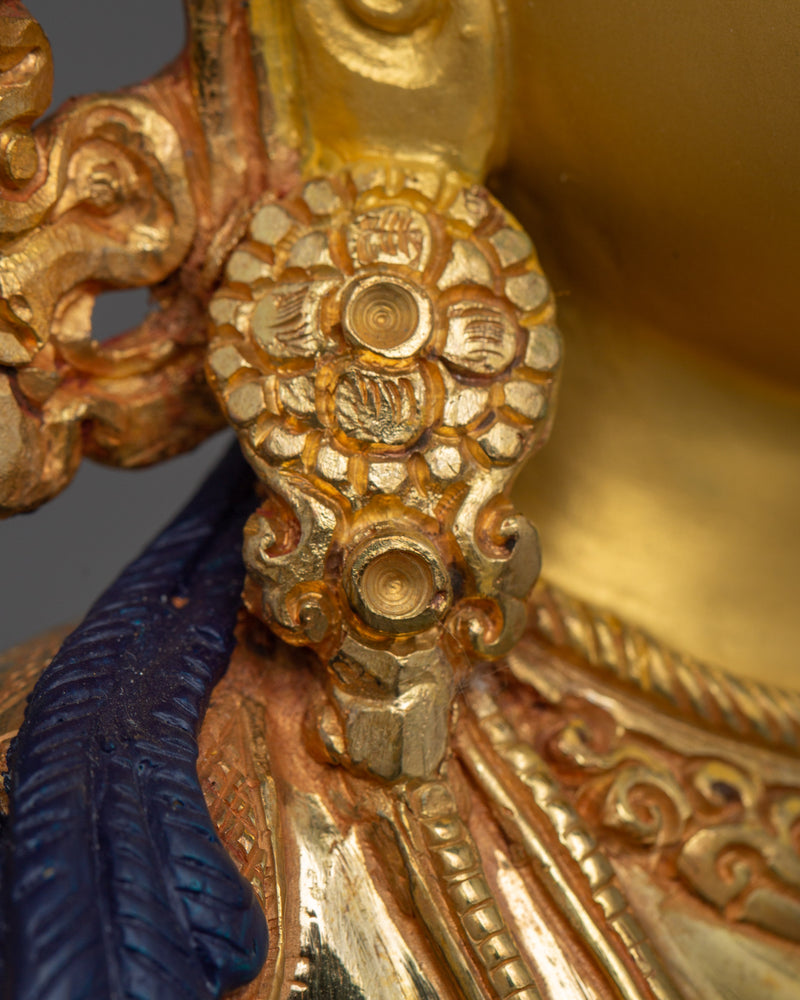 Religious Wisdom Deity Manjushri Statue | Buddhist Sculpture for Enlightenment