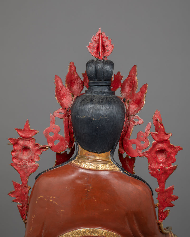 Handmade Trisong Detsen Statue | Traditional Tibetan Buddhist Artwork