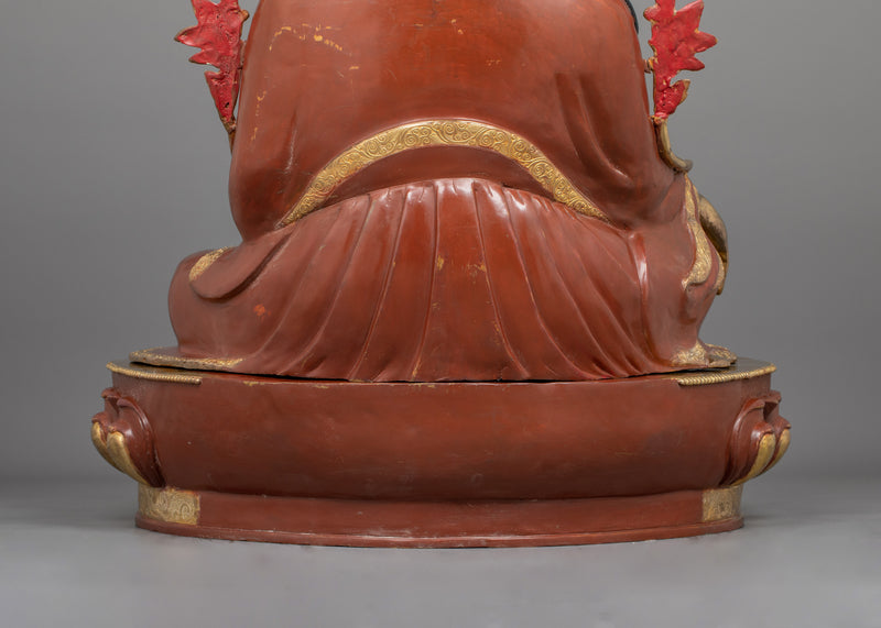 Handmade Trisong Detsen Statue | Traditional Tibetan Buddhist Artwork