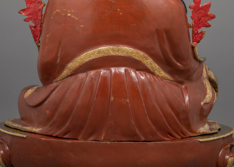 Handmade Trisong Detsen Statue | Traditional Tibetan Buddhist Artwork