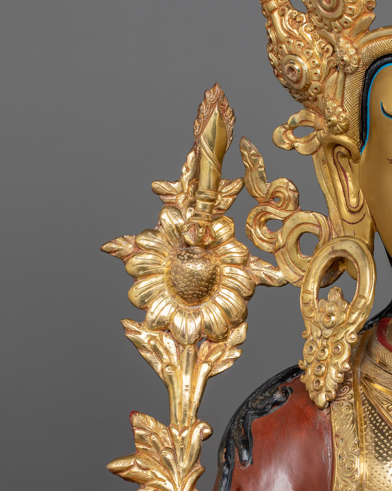 Handmade Trisong Detsen Statue | Traditional Tibetan Buddhist Artwork