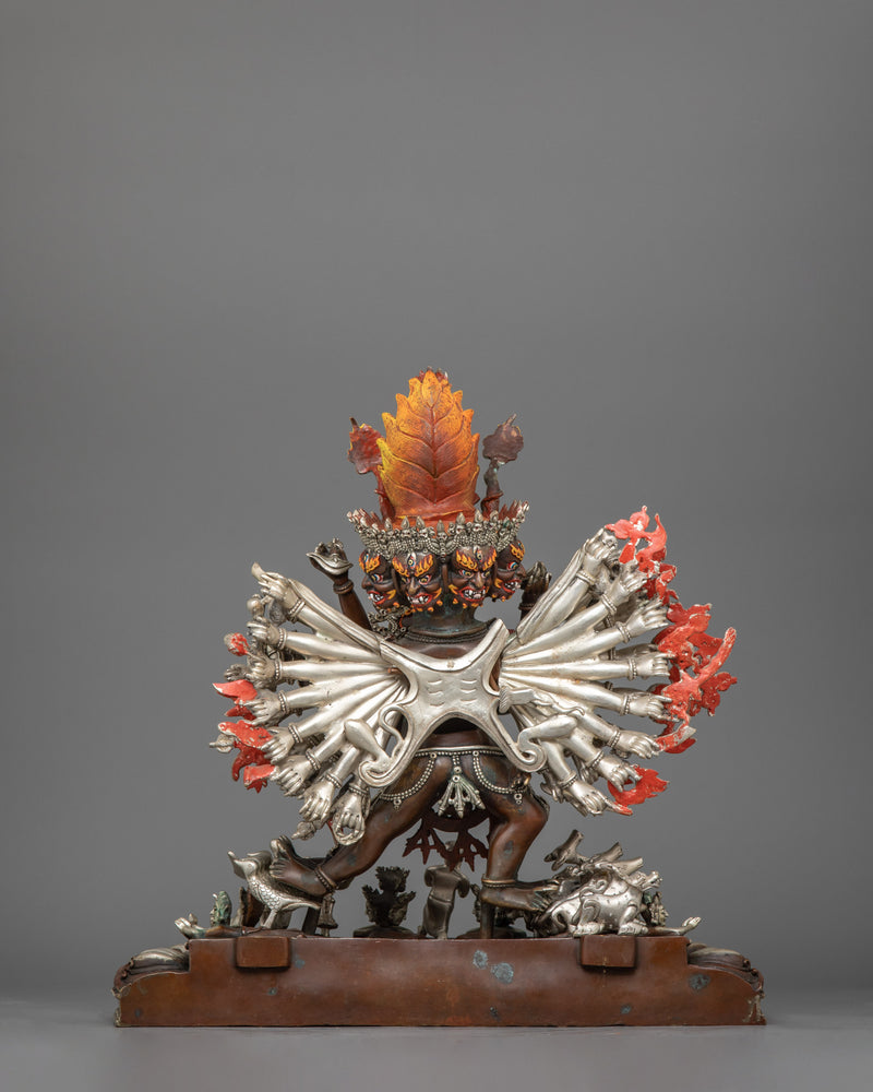 Buffalo Headed Deity Yamantaka Figurine | Majestic Buddhist Protector Statue