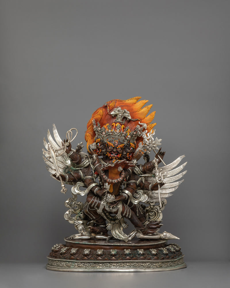 Wrathful Yidam Deity Hayagriva Sculpture | Nepalese Handmade Figurine