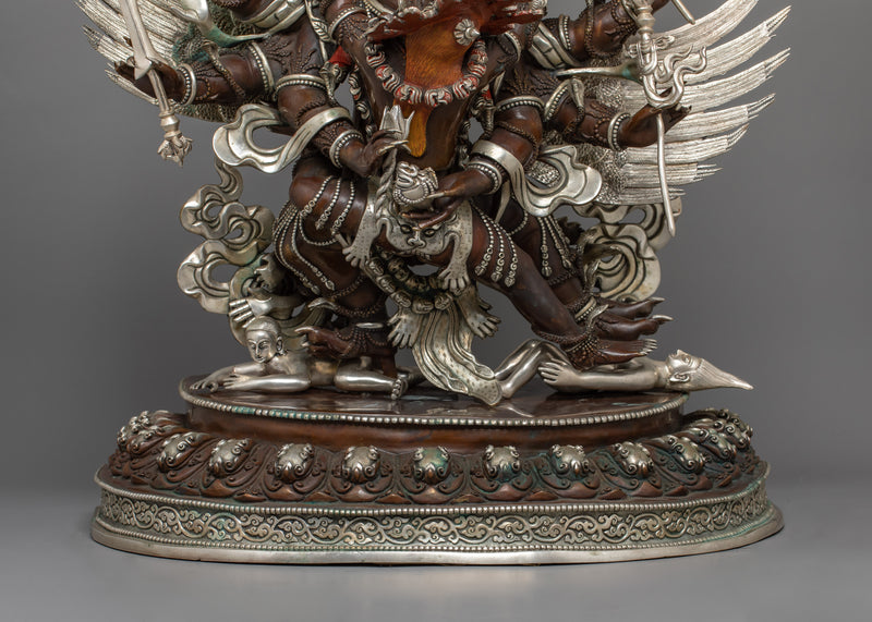 Wrathful Yidam Deity Hayagriva Sculpture | Nepalese Handmade Figurine