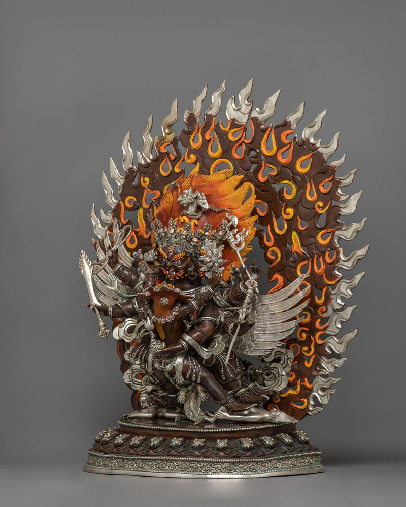 Wrathful Yidam Deity Hayagriva Sculpture | Nepalese Handmade Figurine