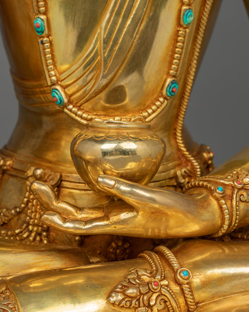 Enlightened Shakyamuni Buddha With Beautiful Halo | Traditional Himalayan Art of Tibet