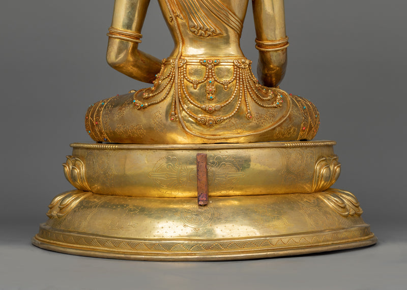 Enlightened Shakyamuni Buddha With Beautiful Halo | Traditional Himalayan Art of Tibet