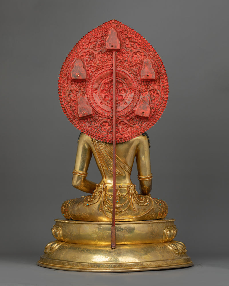 Enlightened Shakyamuni Buddha With Beautiful Halo | Traditional Himalayan Art of Tibet