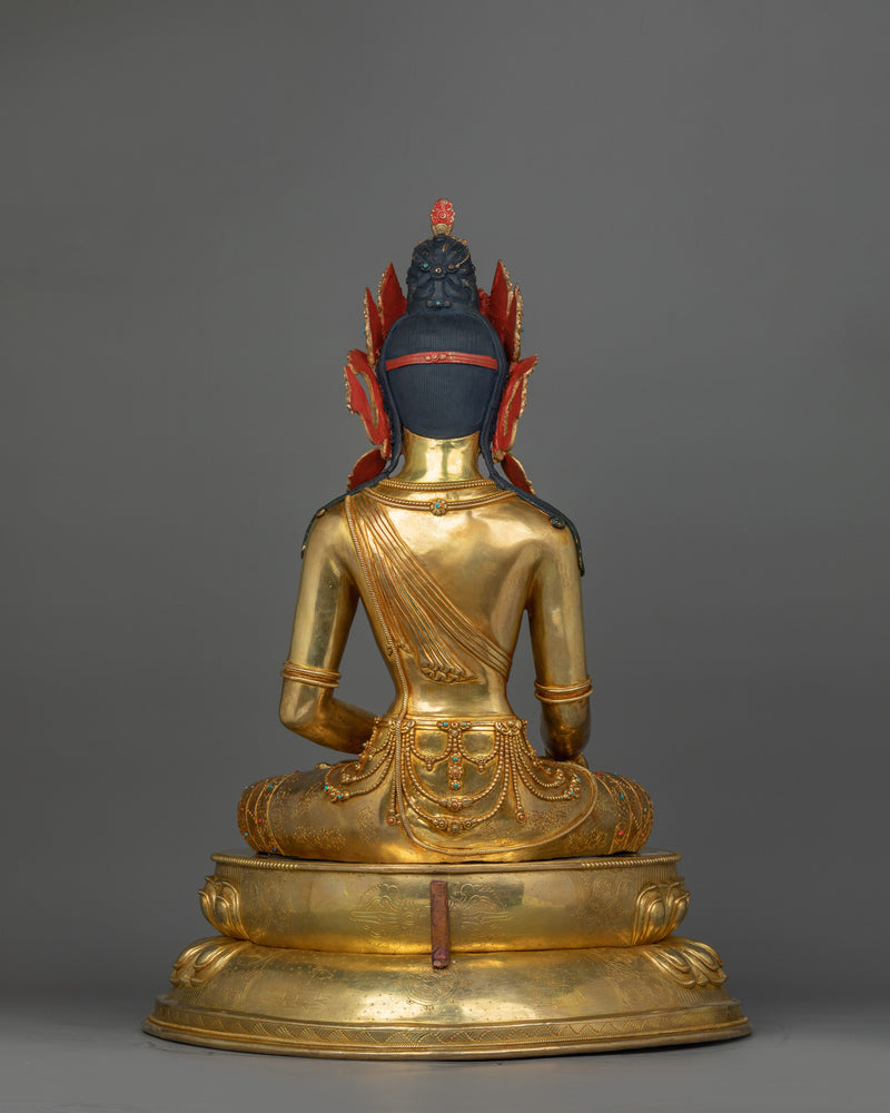 Enlightened Shakyamuni Buddha With Beautiful Halo | Traditional Himalayan Art of Tibet