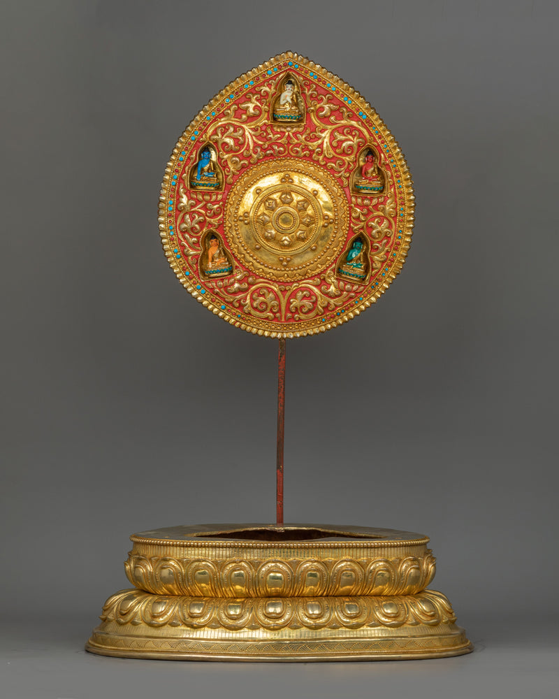 Enlightened Shakyamuni Buddha With Beautiful Halo | Traditional Himalayan Art of Tibet