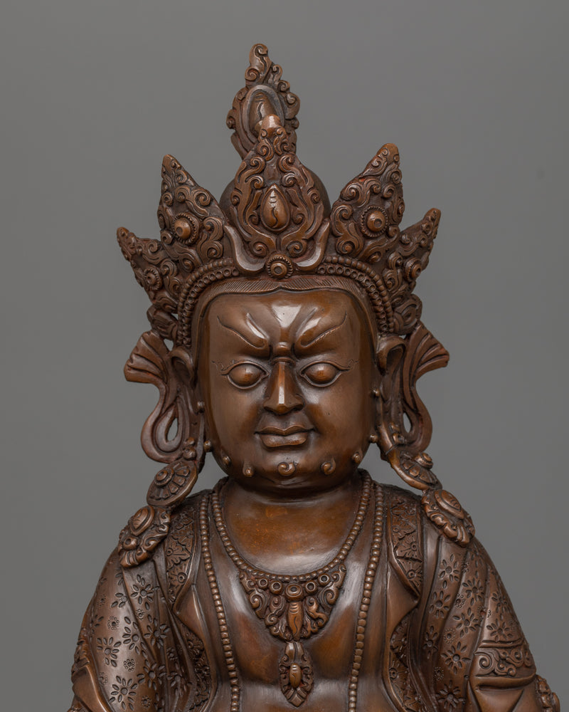 Tibetan Dzambhala Wealth God Statue | Deity for Abundance and Good Fortune