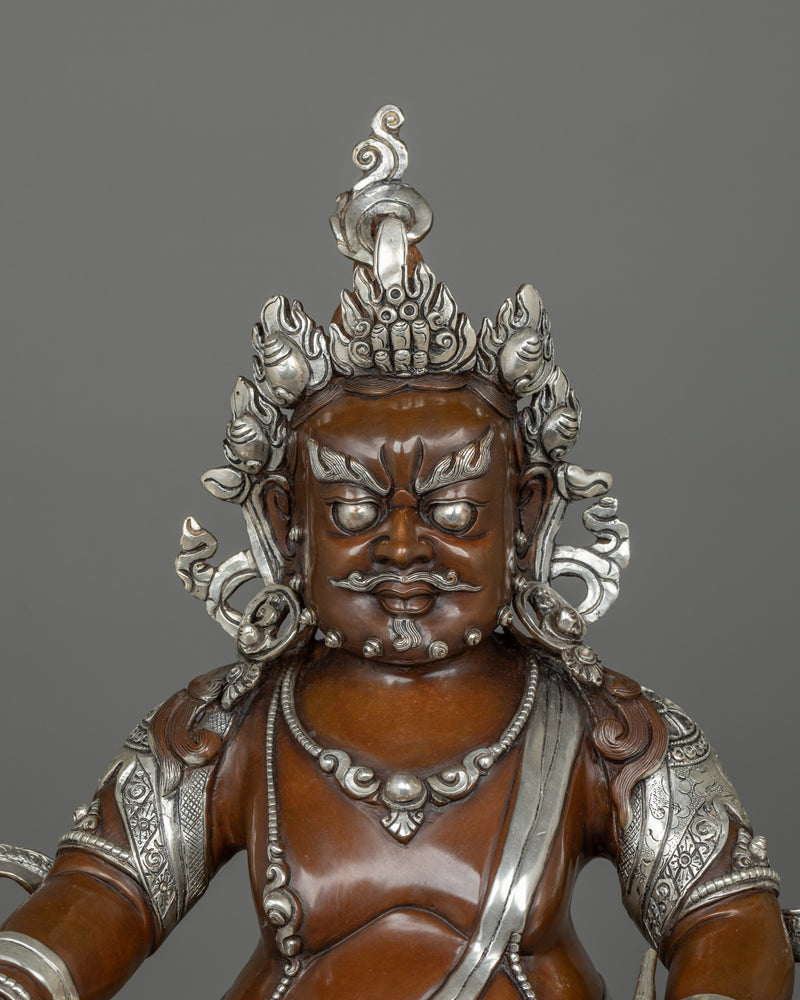 Himalayans Buddhist Dzambhala Wrathful Wealth Deity | Sacred Statue for  Zen Decor