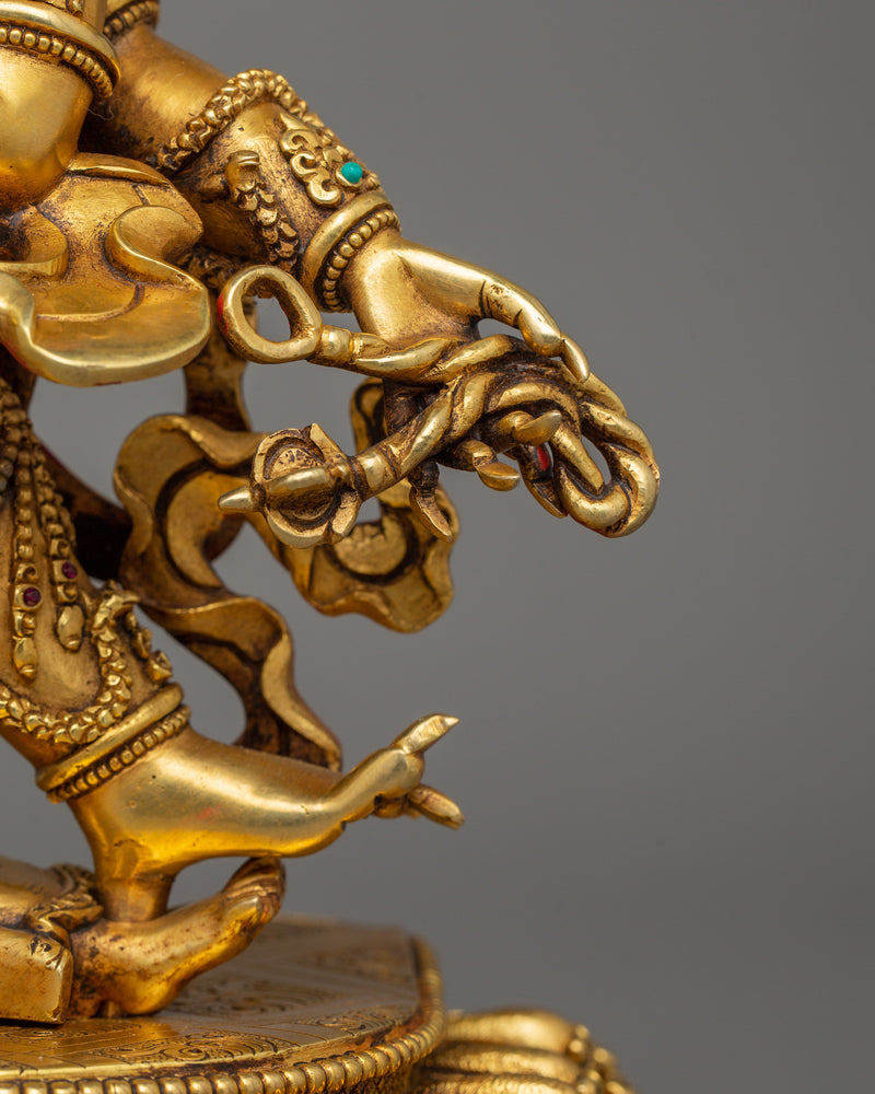 The Wrathful Six Armed Mahakala Figurine | Symbol of Protection