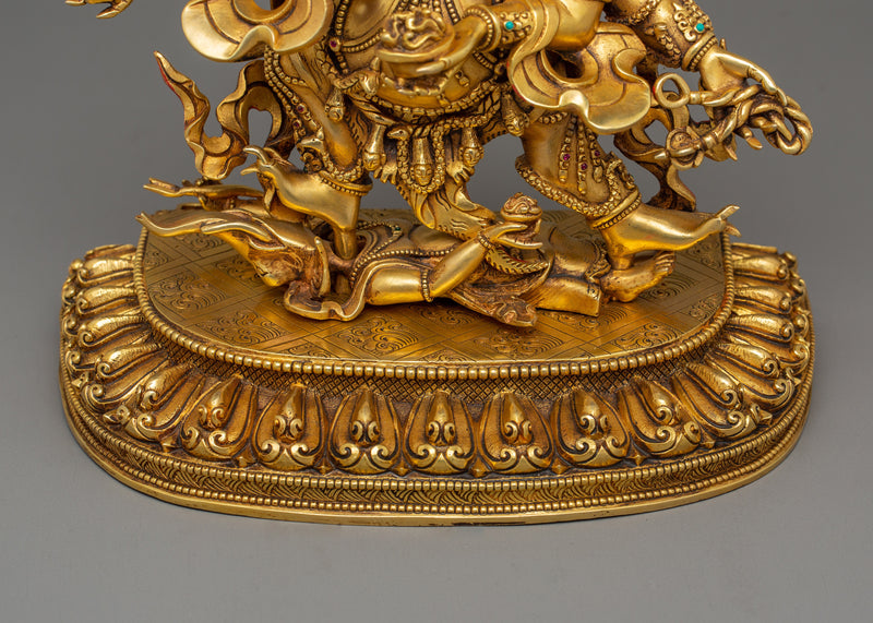 The Wrathful Six Armed Mahakala Figurine | Symbol of Protection