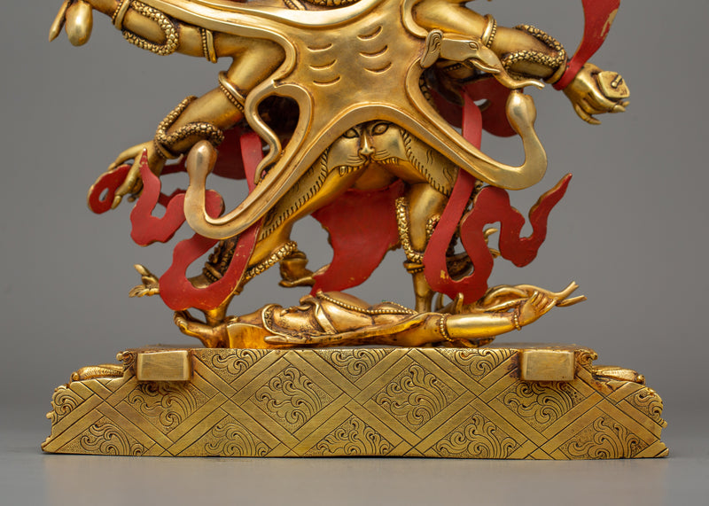 The Wrathful Six Armed Mahakala Figurine | Symbol of Protection