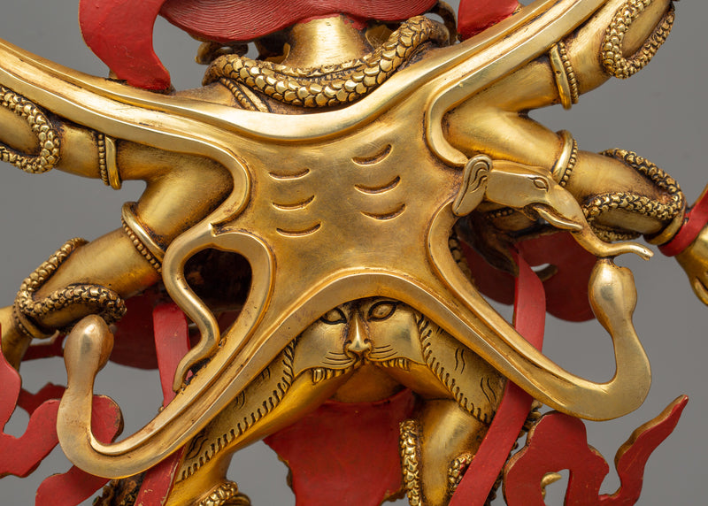 The Wrathful Six Armed Mahakala Figurine | Symbol of Protection