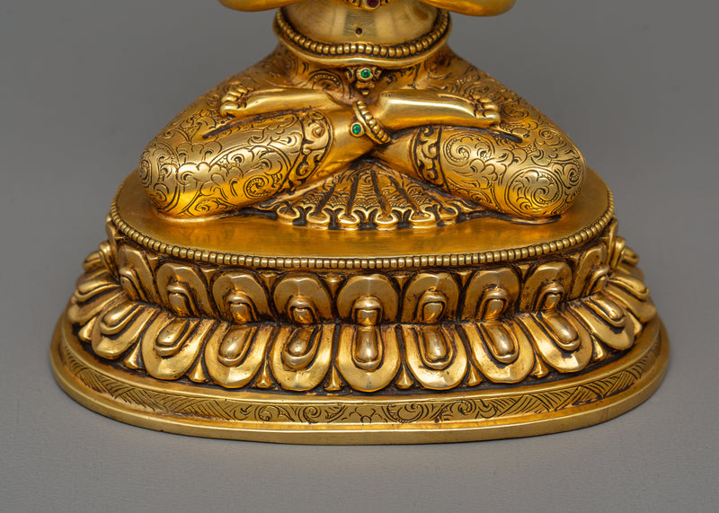 Golden Chenrezig Statue | Four Armed Deity Also known as Avalokitesvara