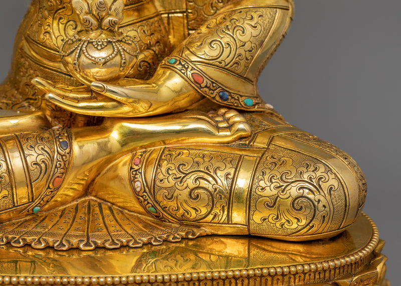 Medicine Buddha Statue with Beautiful Halo | Healer for Spiritual Wellness