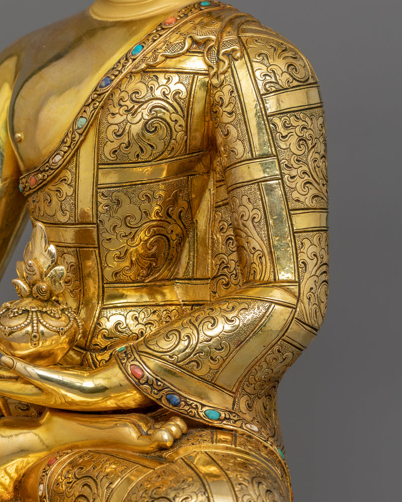 Medicine Buddha Statue with Beautiful Halo | Healer for Spiritual Wellness