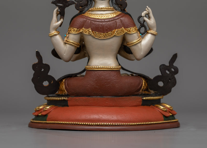 Himalayan Meditating Chenrezig Sculpture | A Path to Seek Infinite Compassion