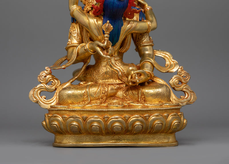 Traditionally Crafted Sacred Sculpture of Vajrasattva | Divine Vajrasattva Yab-Yum Statue