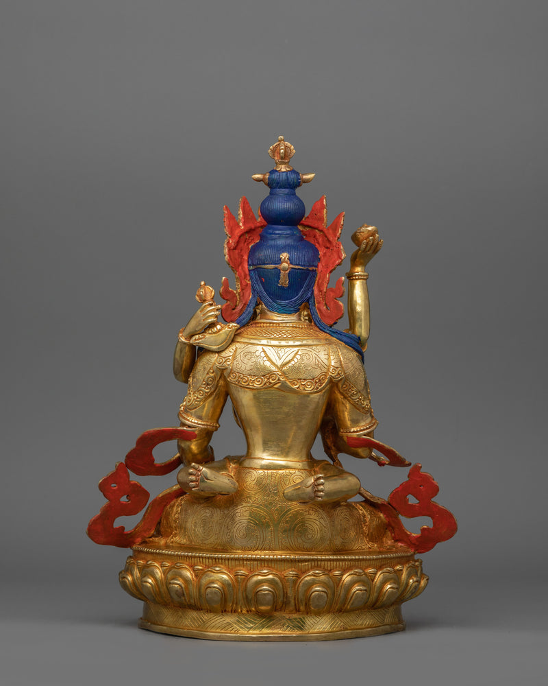 Traditionally Crafted Sacred Sculpture of Vajrasattva | Divine Vajrasattva Yab-Yum Statue