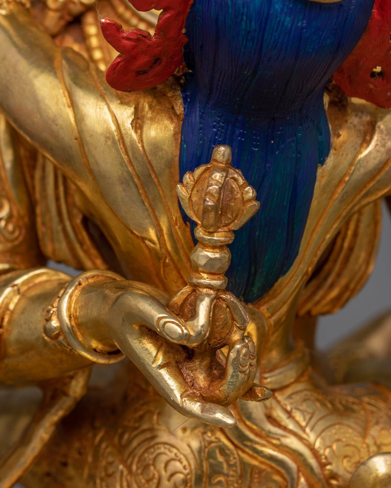 Traditionally Crafted Sacred Sculpture of Vajrasattva | Divine Vajrasattva Yab-Yum Statue