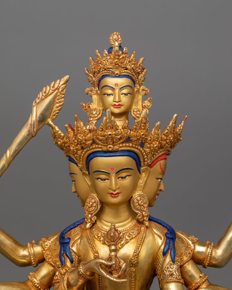 Buddhist Purification Deity Maha Vajrasattva Sculpture | Symbol of Enlightenment