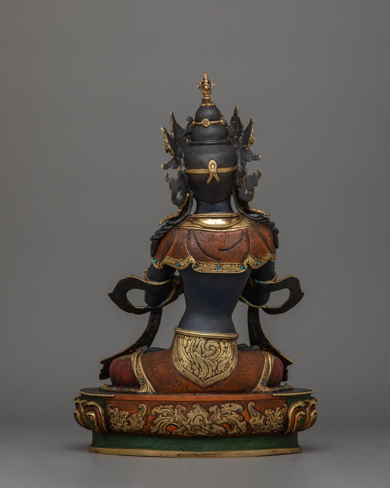 Handmade Vajradhara In Embracing Mudra Statue | Tibetan Buddhist Artwork