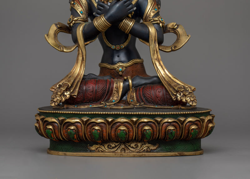 Handmade Vajradhara In Embracing Mudra Statue | Tibetan Buddhist Artwork