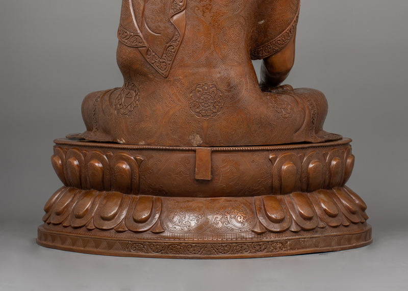 Shakyamuni Buddha Seated In Double Petal Lotus Seat Statue | The Enlightened One