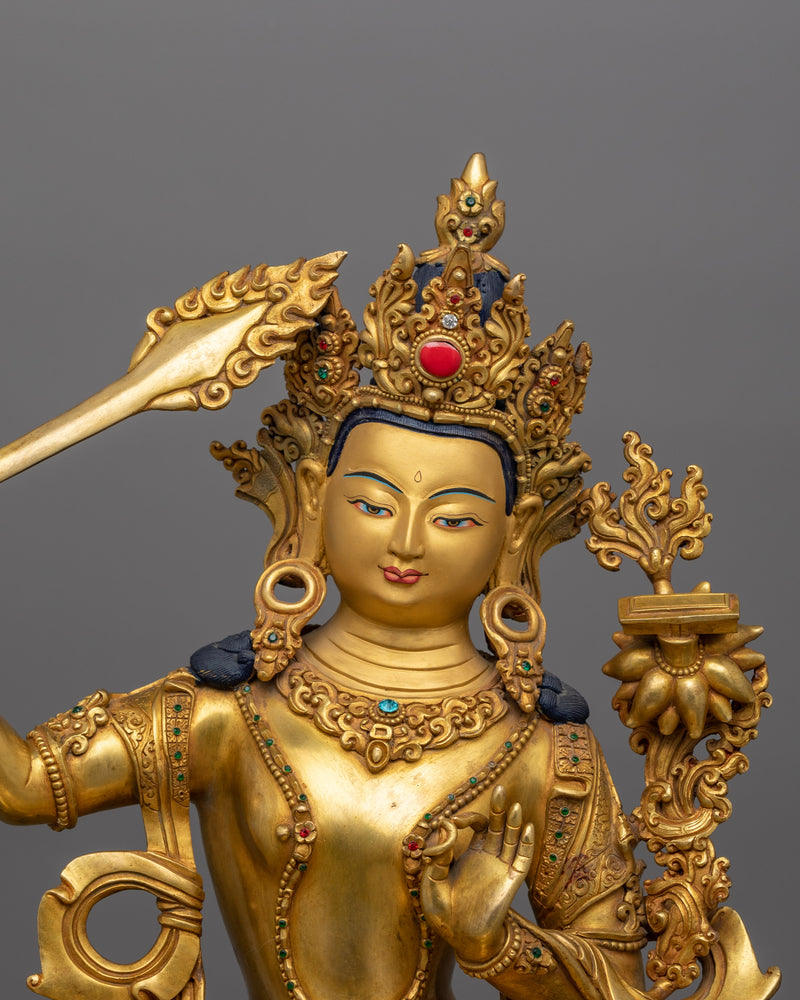 Traditional Handmade Wisdom Deity Manjushri – Lord of Boundless Life