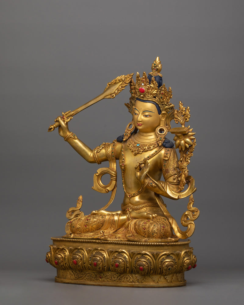 Traditional Handmade Wisdom Deity Manjushri – Lord of Boundless Life