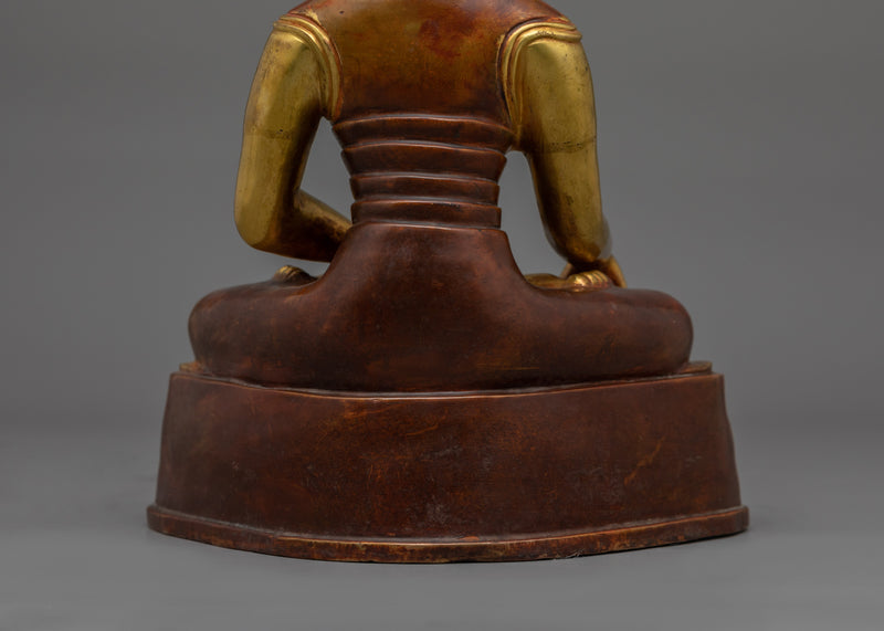 Himalayan Statue of Buddhist Masters of Tibet  | 24K Gold Gilded Statue