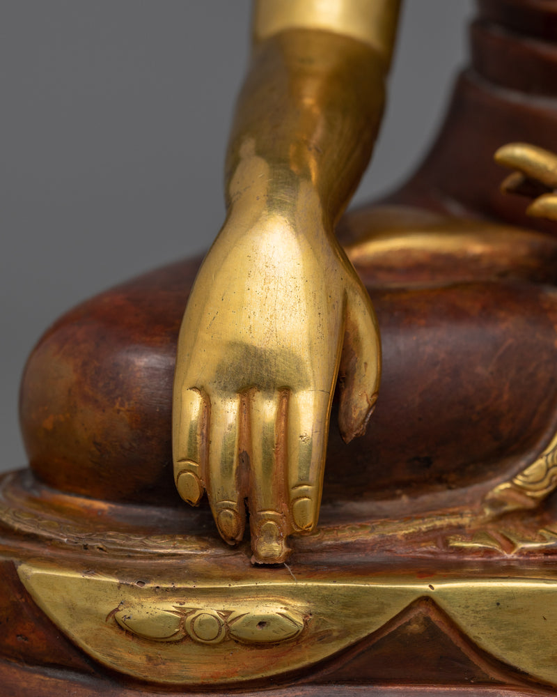 Himalayan Statue of Buddhist Masters of Tibet  | 24K Gold Gilded Statue