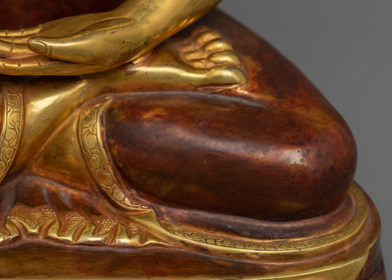 Himalayan Statue of Buddhist Masters of Tibet  | 24K Gold Gilded Statue